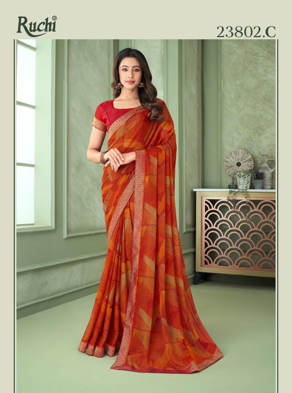 Ruchi Savera 6 Chiffon Daily Wear Sarees Catalog
